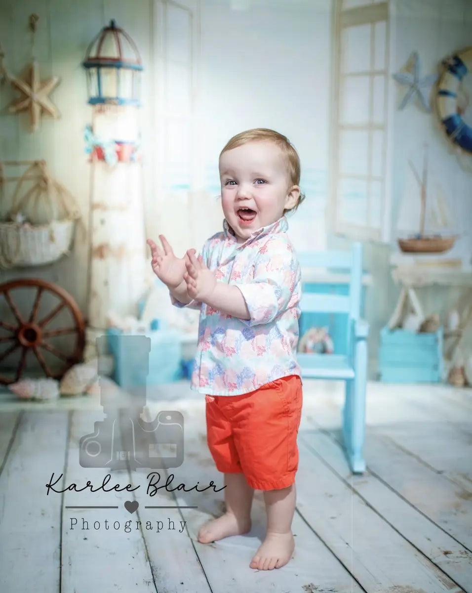 Kate Nautical Beach Window Summer Backdrop Designed by Emetselch