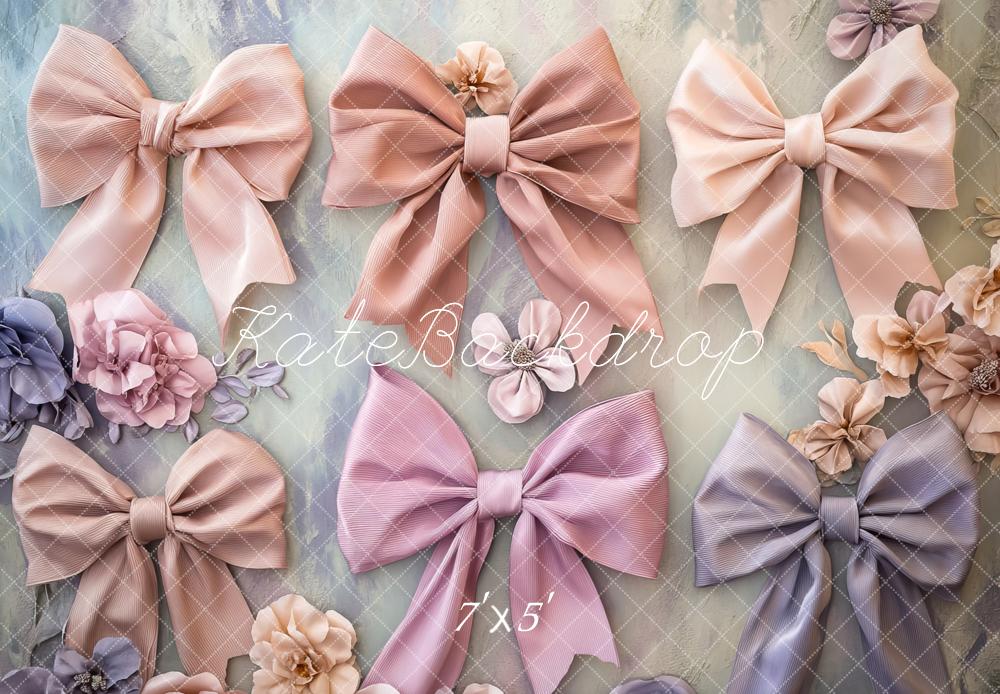 Kate Pastel Bows Flowers Backdrop Designed by Lidia Redekopp