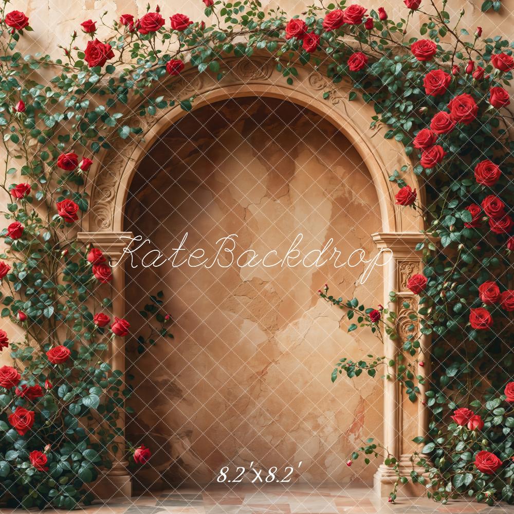 Kate Valentine's Day Floral Arch Backdrop Designed by Emetselch