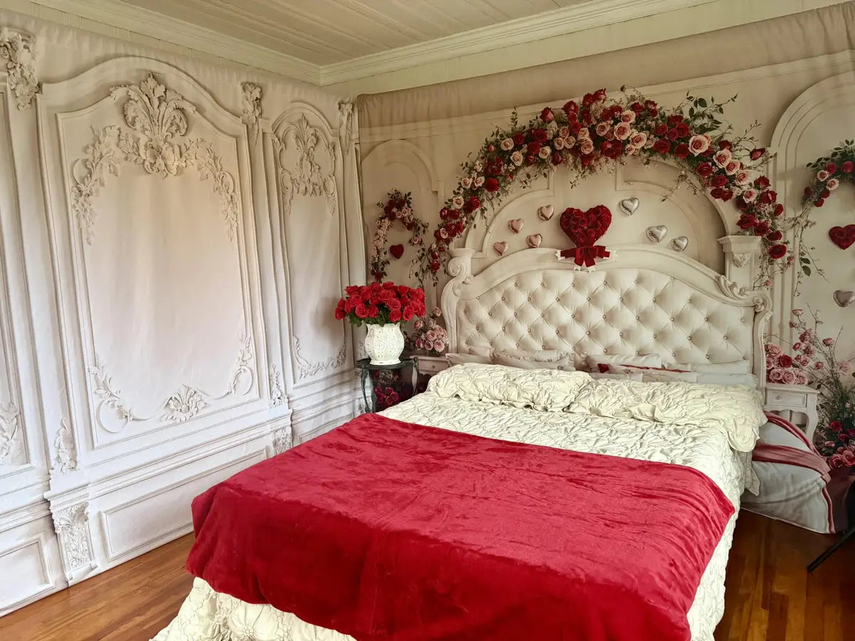Kate Valentine Headboard Floral Arch Backdrop Designed by Emetselch