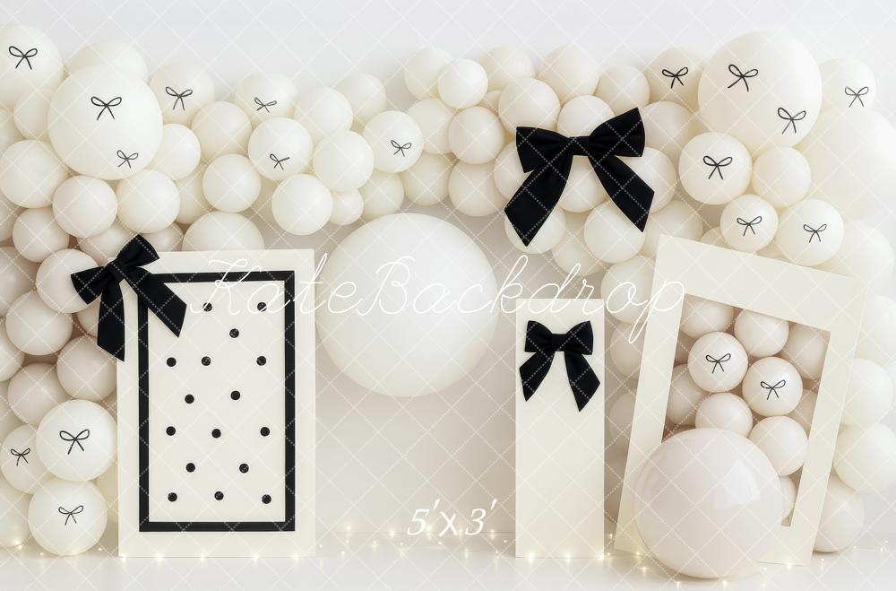Kate Cake Smash Fashion Bow Black White Backdrop Designed by Patty Roberts