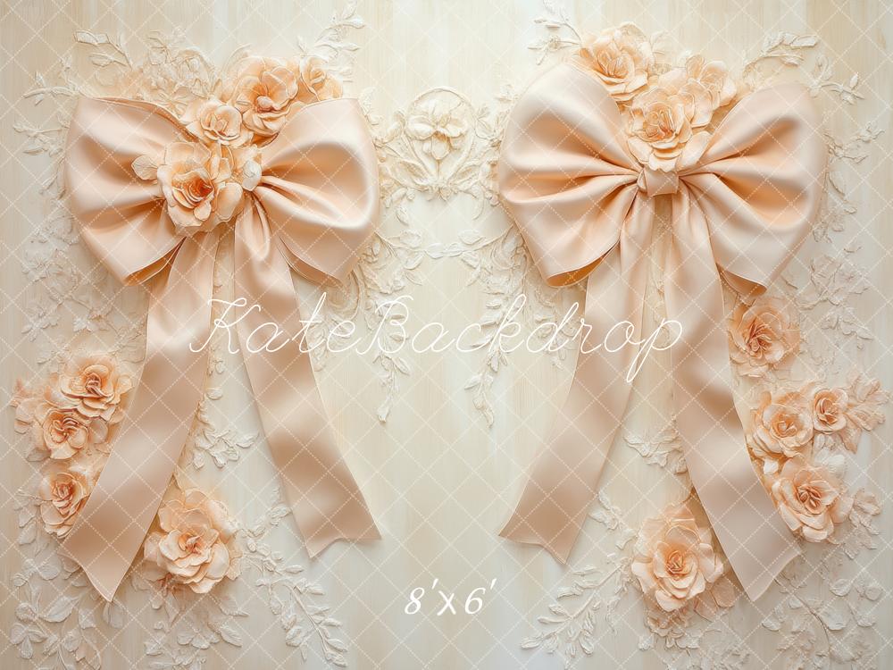 Kate Elegant Newborn Floral Bow Floor Backdrop Designed by Lidia Redekopp