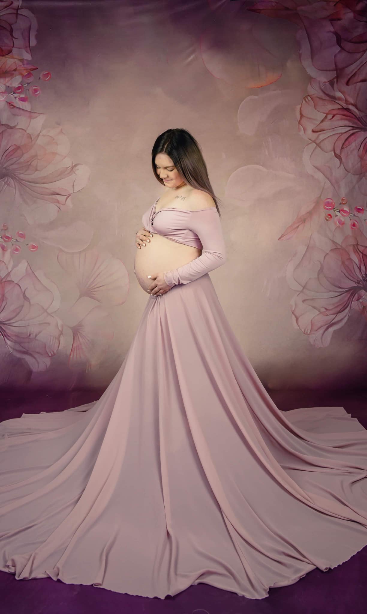Kate Sweep Fine Art Floral Blurry Pink Backdrop Designed by GQ - Kate Backdrop
