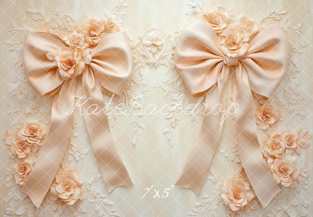 Kate Elegant Newborn Floral Bow Floor Backdrop Designed by Lidia Redekopp