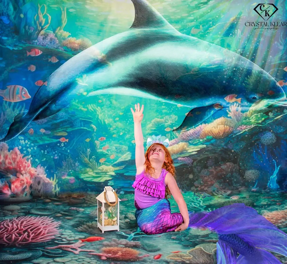 Kate Summer Underwater Ocean Reef Backdrop Designed by Mandy Ringe Photography
