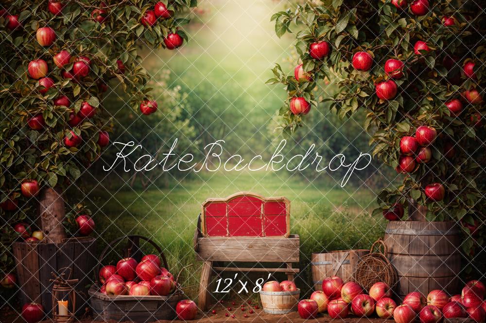 Kate Back To School Apple Orchard Rustic Backdrop Designed by Emetselch