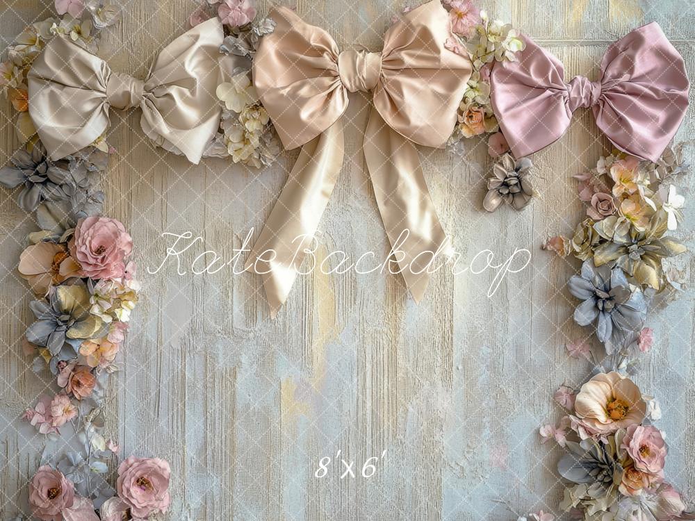 Kate Floral Bows Vintage Wall Backdrop Designed by Lidia Redekopp