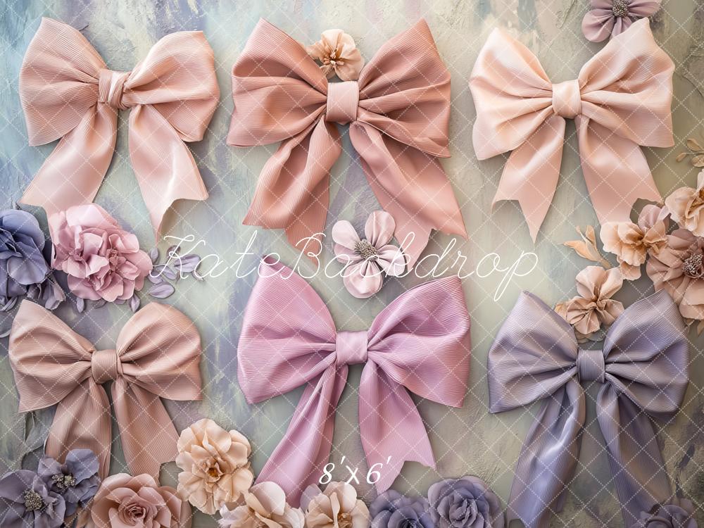 Kate Pastel Bows Flowers Backdrop Designed by Lidia Redekopp