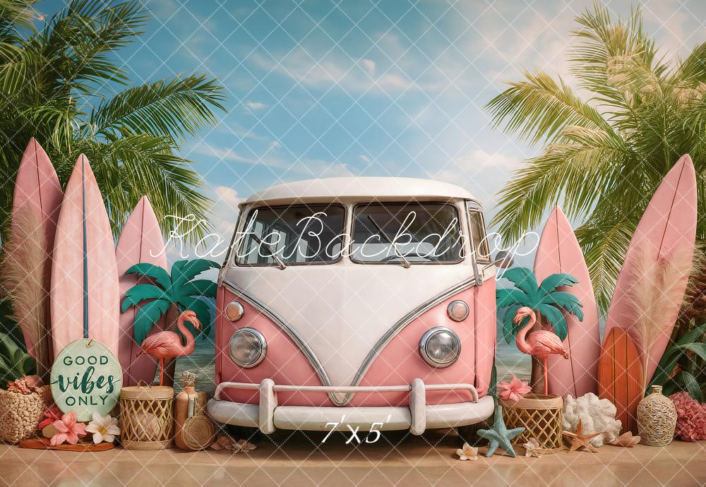Kate Summer Beach Van Surfboards Backdrop Designed by Ashley Paul