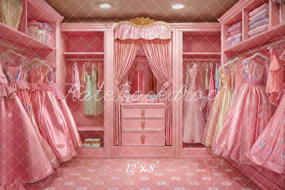 Kate Fashion Doll Pink Walk In Closet Dress Backdrop Designed by Emetselch