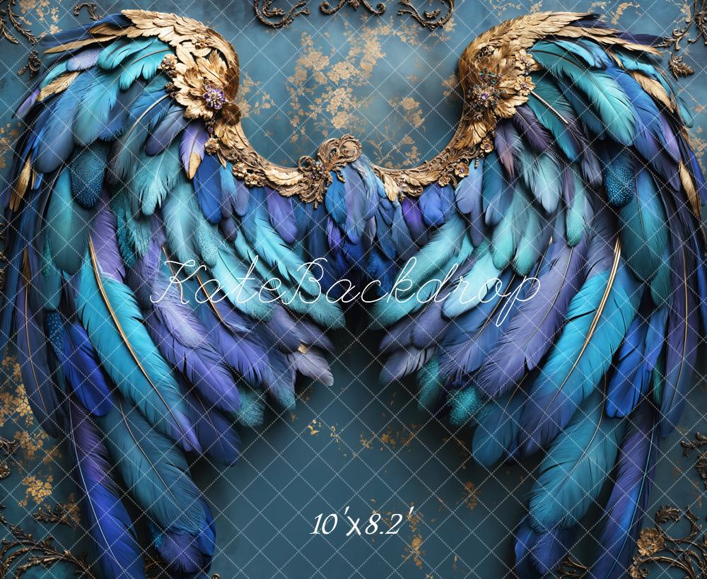 Kate Fantasy Angel Blue Wings Backdrop Designed by Emetselch