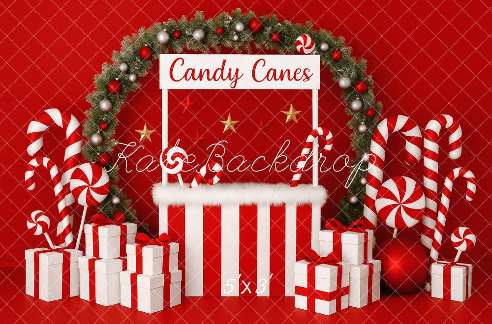 Kate Christmas Candy Cane Stand Gifts Backdrop Designed by Patty Roberts