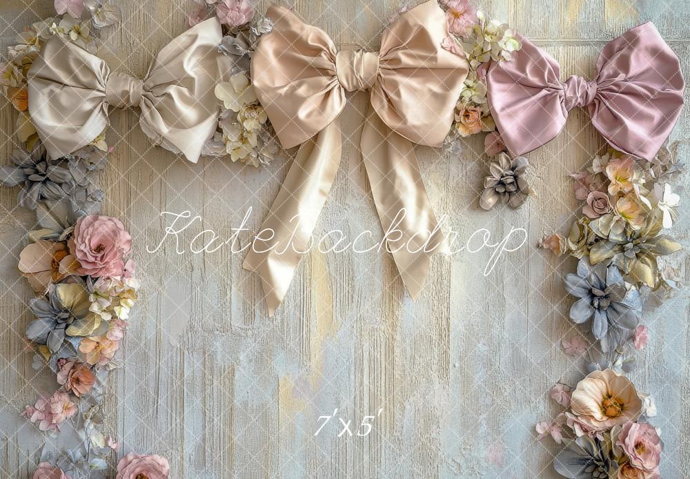 Kate Floral Bows Vintage Wall Backdrop Designed by Lidia Redekopp