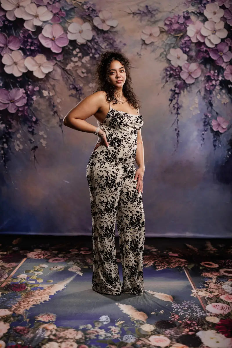 Kate Fine Art Pastel Purple Floral Backdrop Designed by Emetselch