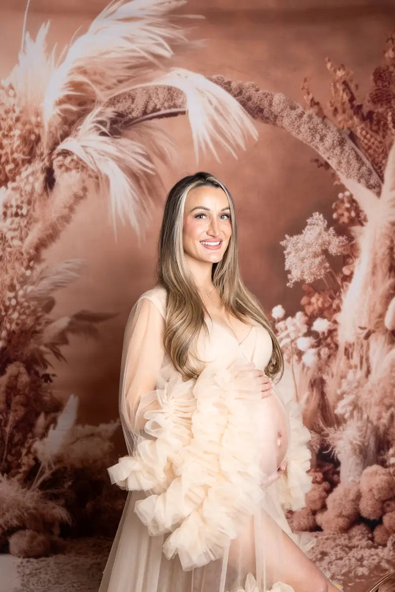 Kate Boho Dried Floral Reed Arch Backdrop Designed by Mandy Ringe Photography
