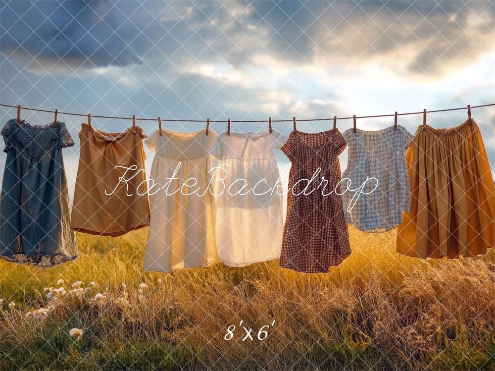 Kate Summer Laundry Clothesline Backdrop Designed by Mini MakeBelieve