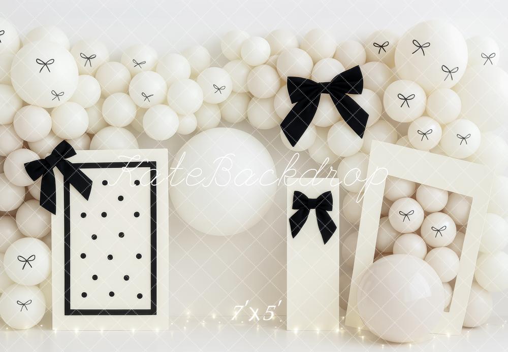 Kate Cake Smash Fashion Bow Black White Backdrop Designed by Patty Roberts