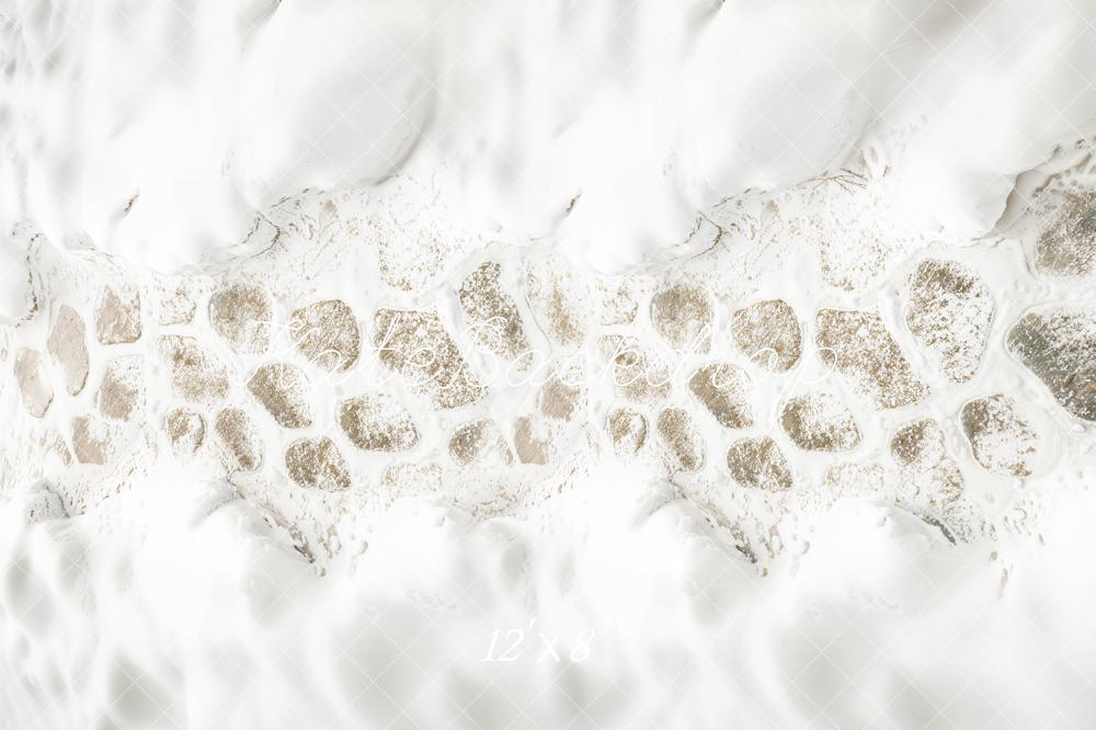 Kate Winter Snowy Cobblestone Floor Backdrop Designed by Kate Image