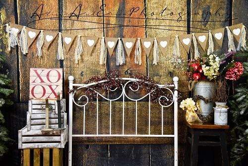Katebackdrop鎷㈡綖Kate Valentine's Day Headboard Backdrop Designed by AAE Photography