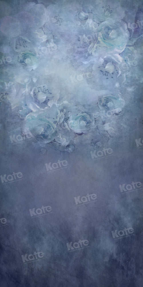 Kate Sweep Blue Floral Backdrop for Photography