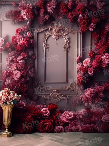 Kate Mother's Day Romantic Rose Vintage Floral Wall Backdrop for Photography