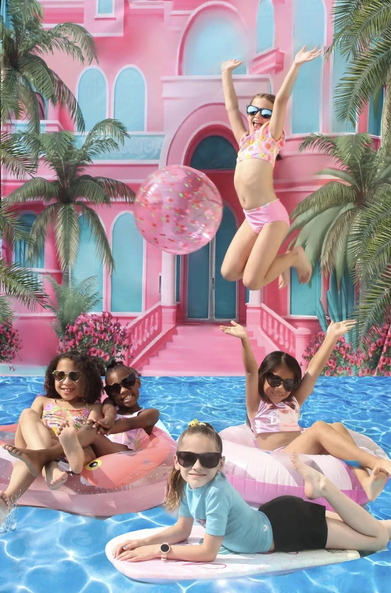 Kate Sweep Summer Pool Party Dolly Dream Backdrop Designed by Ashley Paul