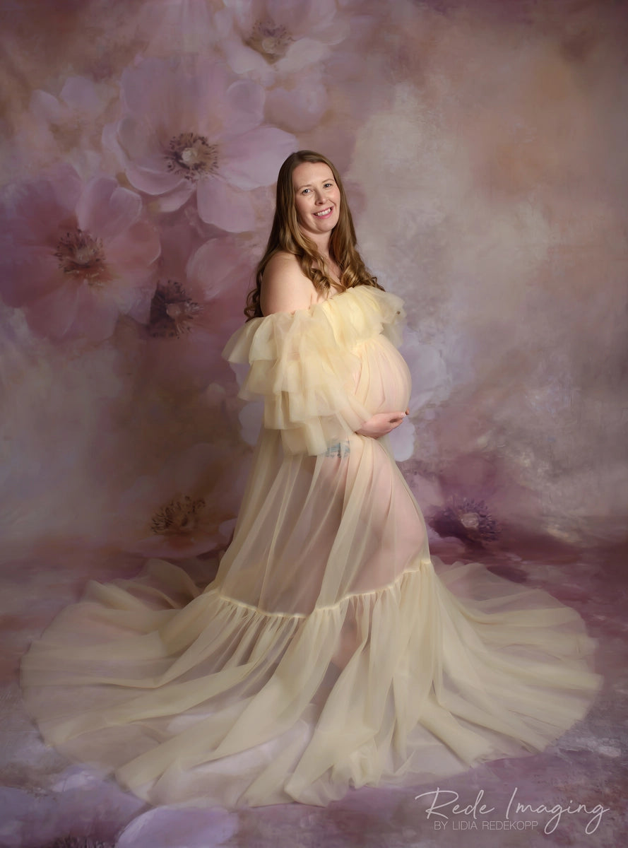 Kate Sweep Fine Art Floral Soft Pink Backdrop Designed by Lidia Redekopp