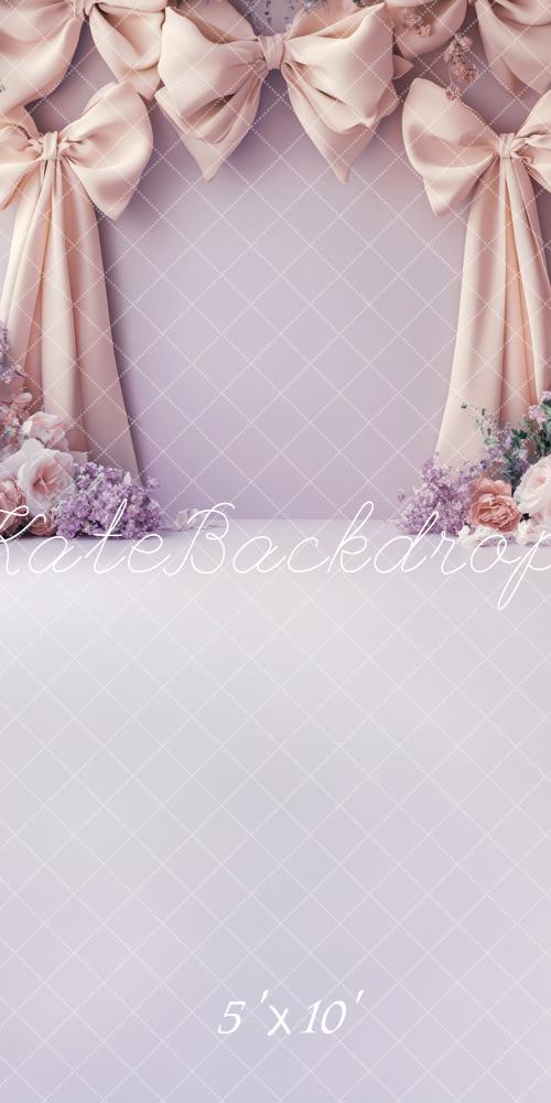 Kate Sweep Floral Bow Drapes Pastel Backdrop Designed by Lidia Redekopp