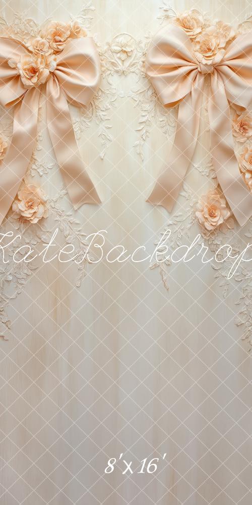Kate Sweep Elegant Newborn Floral Bow Floor Backdrop Designed by Lidia Redekopp