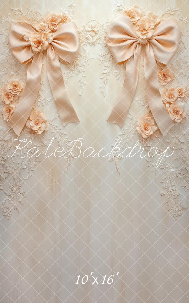 Kate Sweep Elegant Newborn Floral Bow Floor Backdrop Designed by Lidia Redekopp