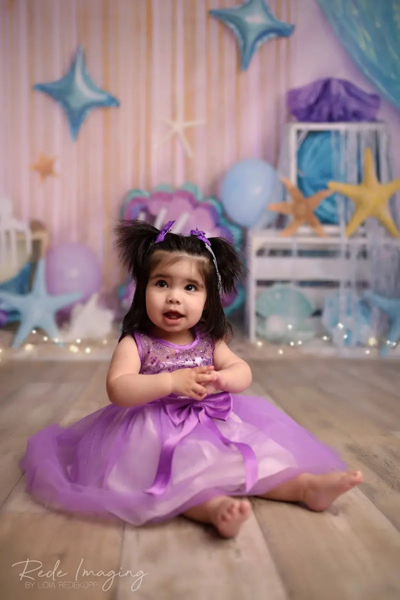 Kate Summer Mermaid Underwater Birthday Backdrop Designed by Emetselch
