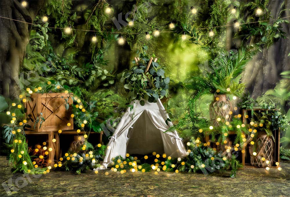Kate Pet Birthday Backdrop Jungle Camping Boy Designed by Emetselch