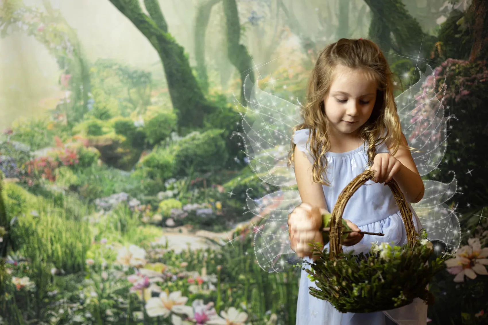 Kate Enchanted Forest Magic Floral Garden Backdrop Designed by Chain Photography