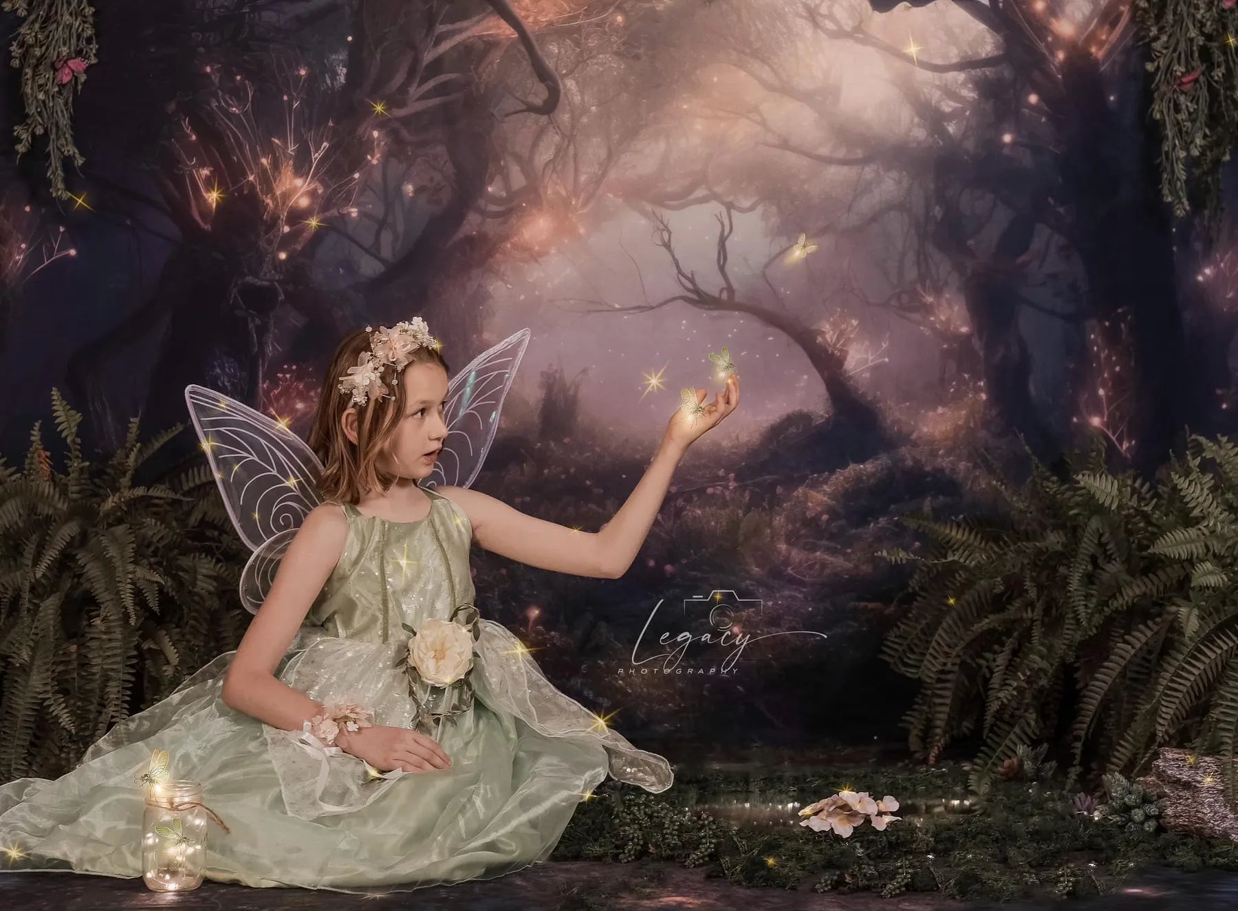 Kate Fantasy Dream Forest Backdrop+Fantasy Floor Backdrop