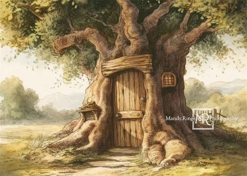 Kate Enchanted Tree Door Fairy Tale Cake Smash Backdrop Designed by Mandy Ringe Photography