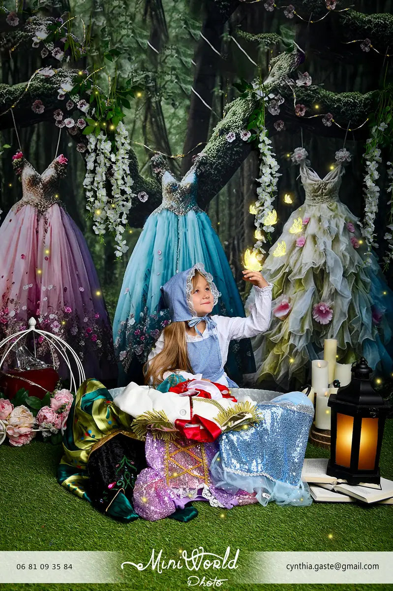 Kate Summer Enchanted Forest Ball Gown Backdrop for Photography