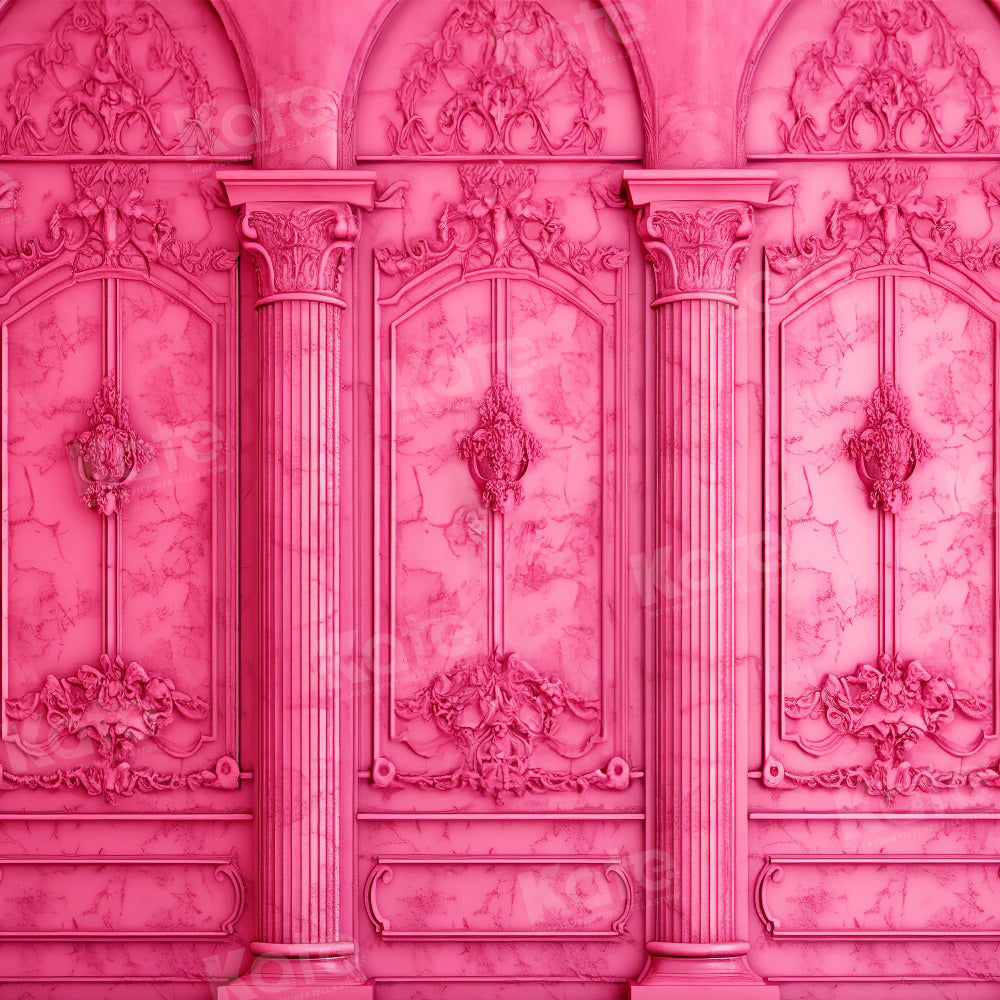 Kate Fashion Doll Pink Wall Backdrop for Photography