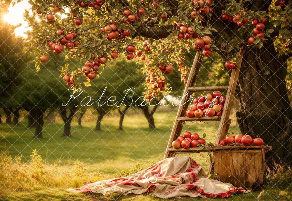 Kate Autumn Outdoor Forest Apple Orchard Backdrop Designed by Emetselch