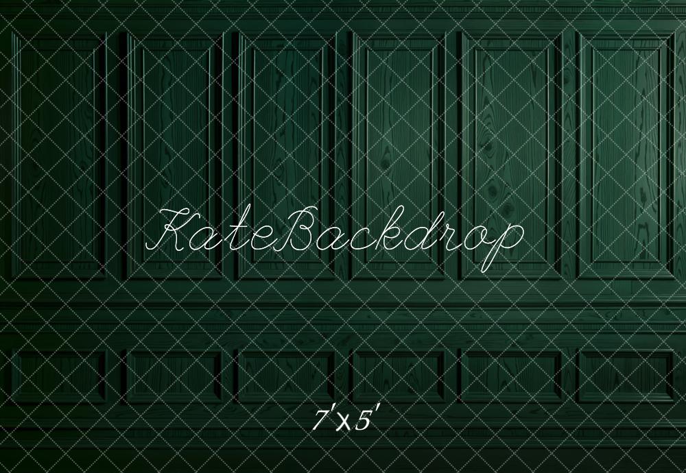 Kate Dark Green Retro Wall Backdrop Designed by Emetselch