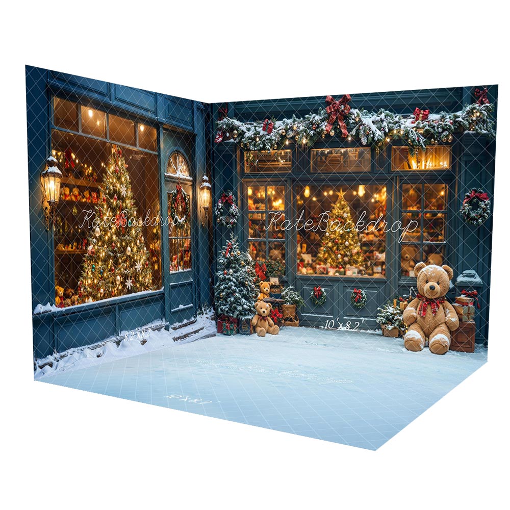 Kate Christmas Tree Shop Teddy Bear Window Room Set