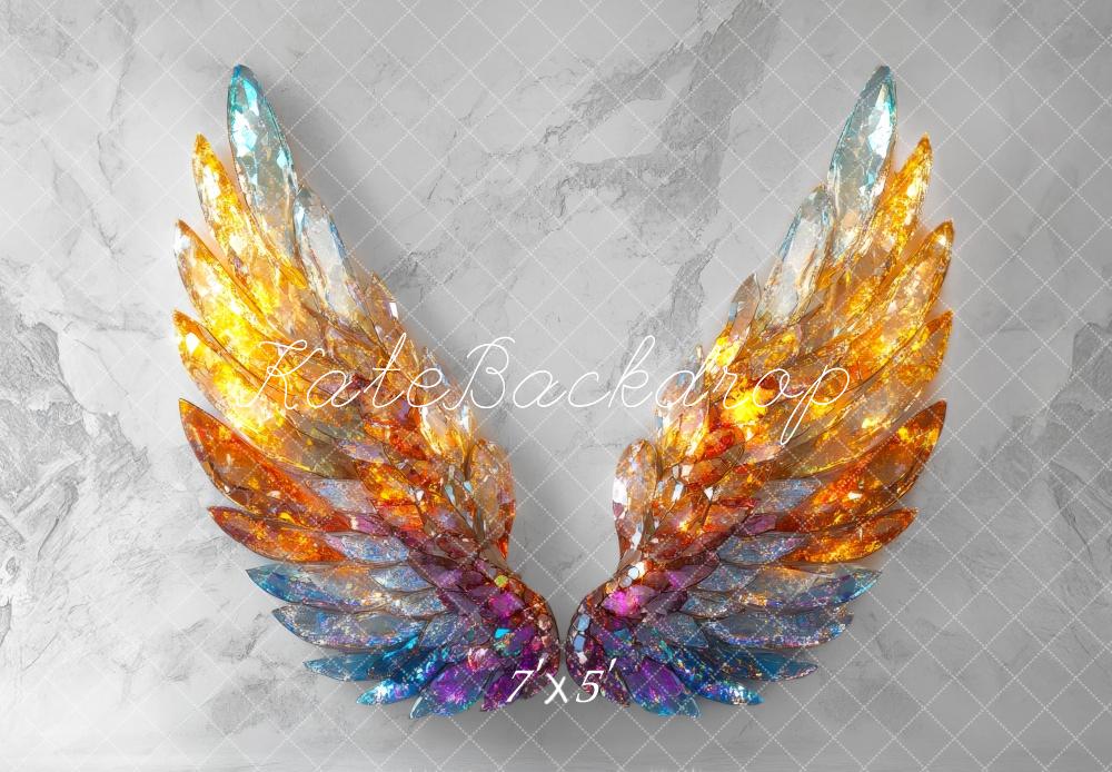 Kate Fantasy Glitter Crystal Wings Backdrop Designed by Mini MakeBelieve