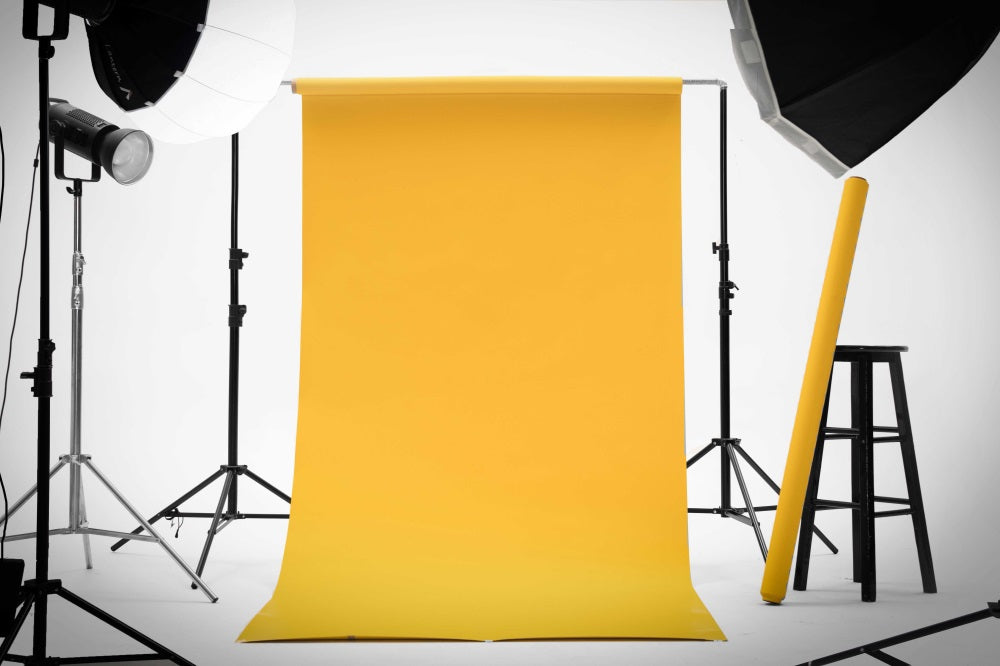 Kate Warm Yellow Seamless Paper Backdrop