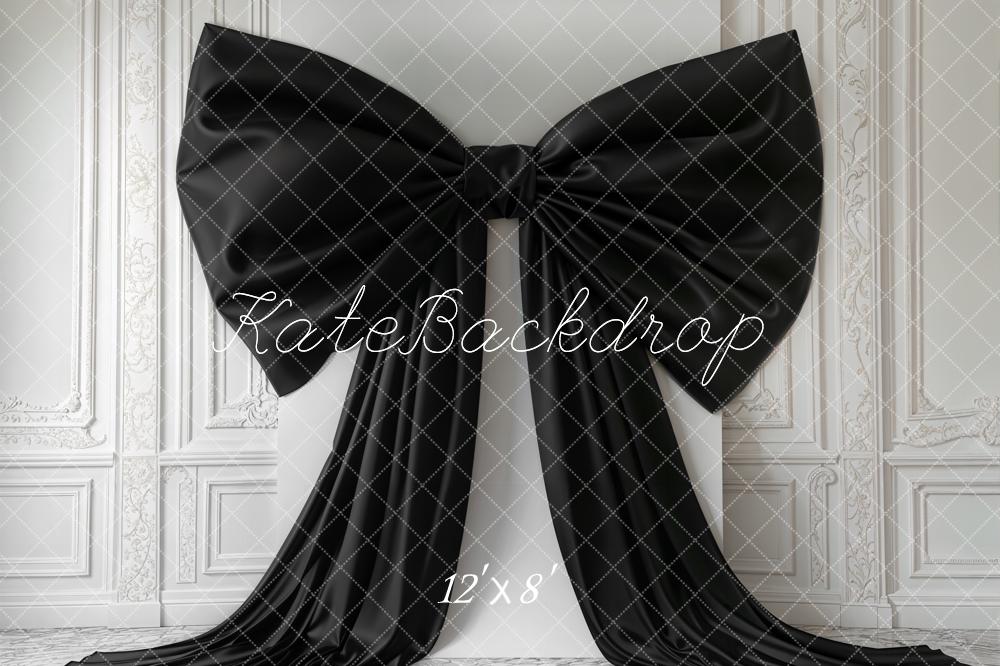 Kate Elegant Black Bow Retro Wall Backdrop Designed by Emetselch