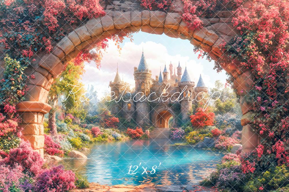 Kate Fairy Tale Castle Arch Garden Backdrop Designed by Emetselch