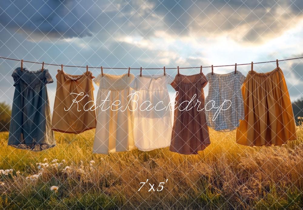 Kate Summer Laundry Clothesline Backdrop Designed by Mini MakeBelieve