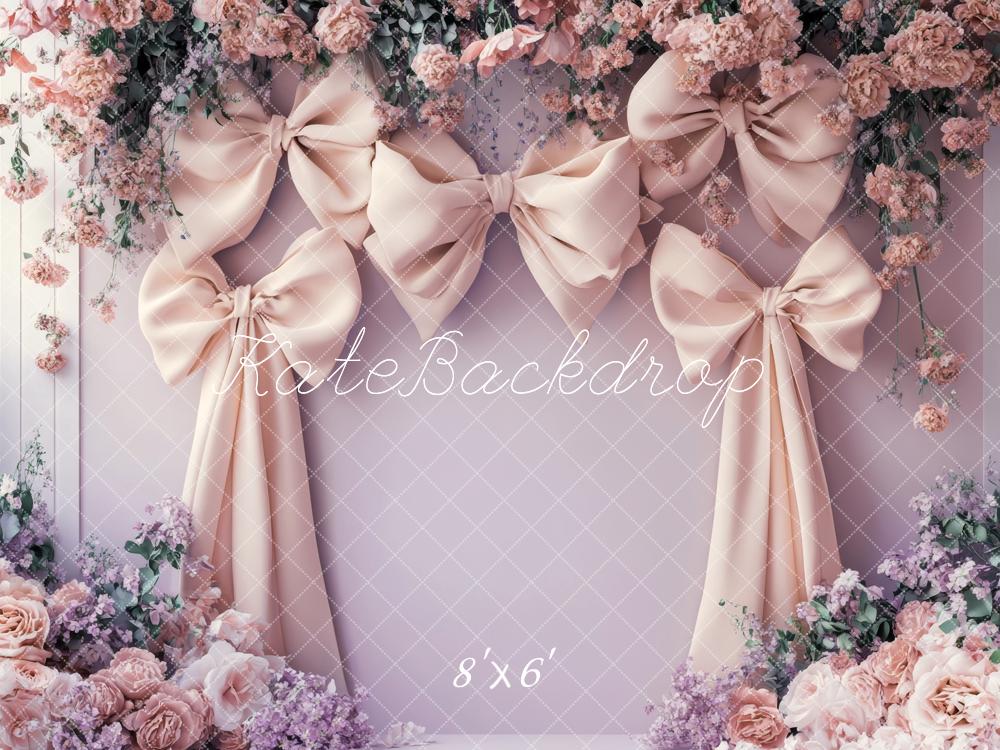 Kate Floral Bow Drapes Pastel Backdrop Designed by Lidia Redekopp