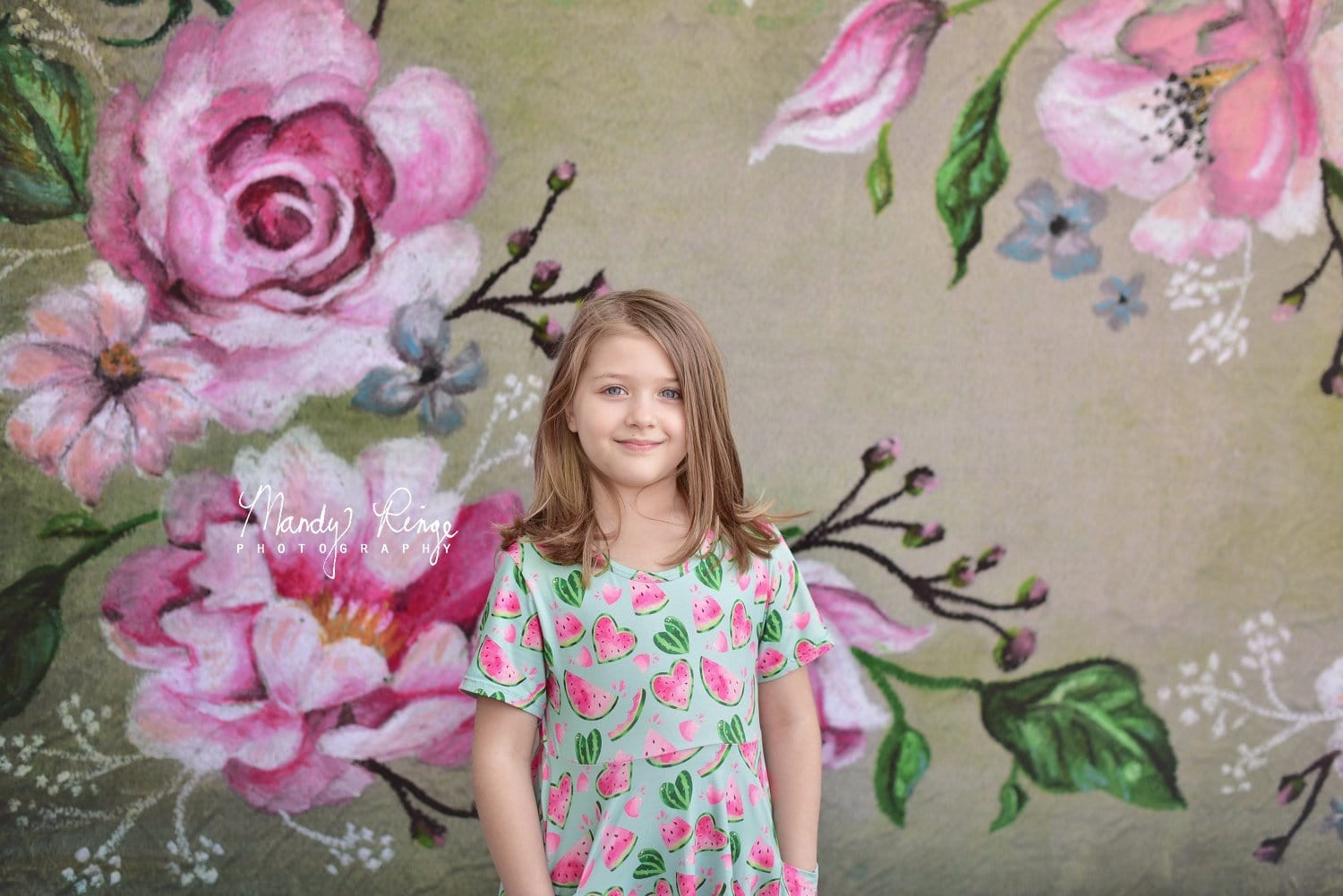 Kate Fine Art Pink Florals Backdrop Designed By Mandy Ringe Photography - Kate Backdrop