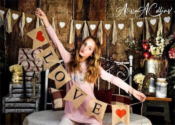 Kate Valentine's Day Headboard Backdrop Designed by AAE Photography - Kate Backdrop