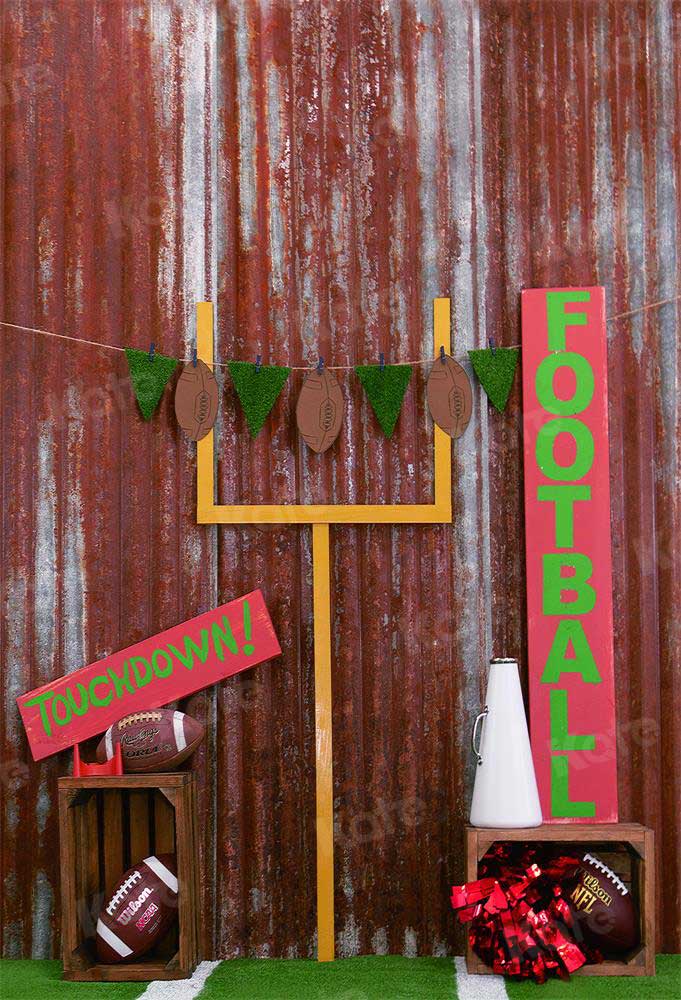 Kate Football Tin Sports Decoration Backdrop Designed by Leann West - Kate Backdrop