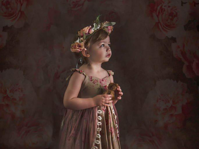 Kate Fine Art Retro Flowers Backdrop Designed By JS Photography - Kate Backdrop